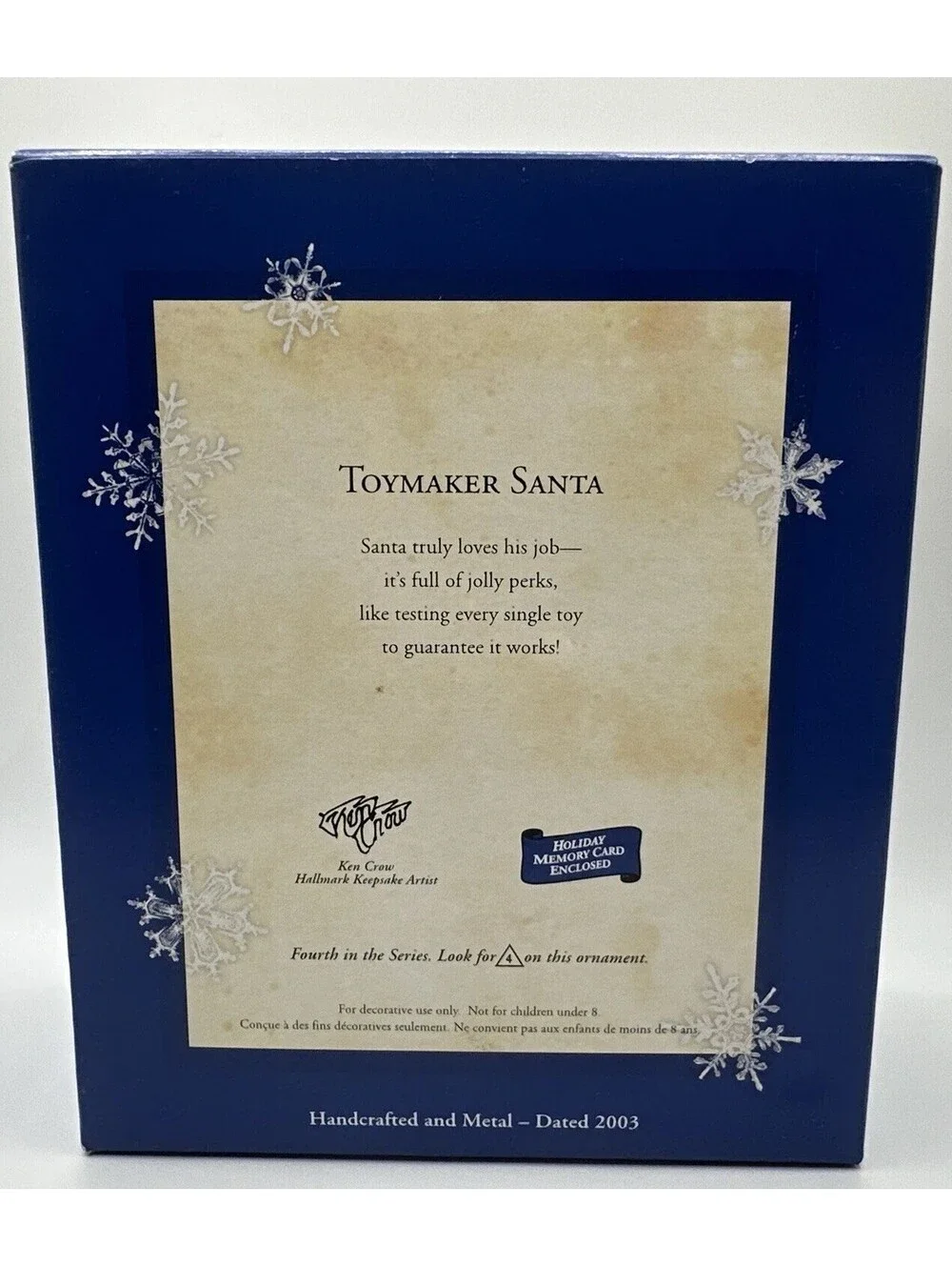 2003 Hallmark Keepsake Ornament – Toymaker Santa (4th in Series)